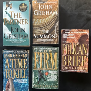 John Grisham - 5 Book Lot - The Partner/1997 - The Summons/2002 - Pelican Brief/1992 - The Firm/1991 - A Time To Kill/1989 - Paperback Gems!