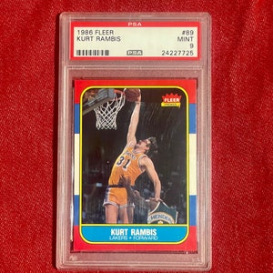 1986 Fleer - Kurt Rambis - Rookie Card - nr. 89 - PSA 9 - Nieuwstaat - Lage pop! - Vintage zeldzame investeringsjuweeltje! NBA-legende - Klassiek