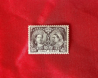 Znaczek Kanady - Scott # 50 - 1/2 P - Wydanie z okazji Czarnego Jubileuszu - 1897 - MOGH - Bardzo dobry - Wydanie ogólne - CV 160,00 - Piękny, rzadki, zabytkowy klejnot!