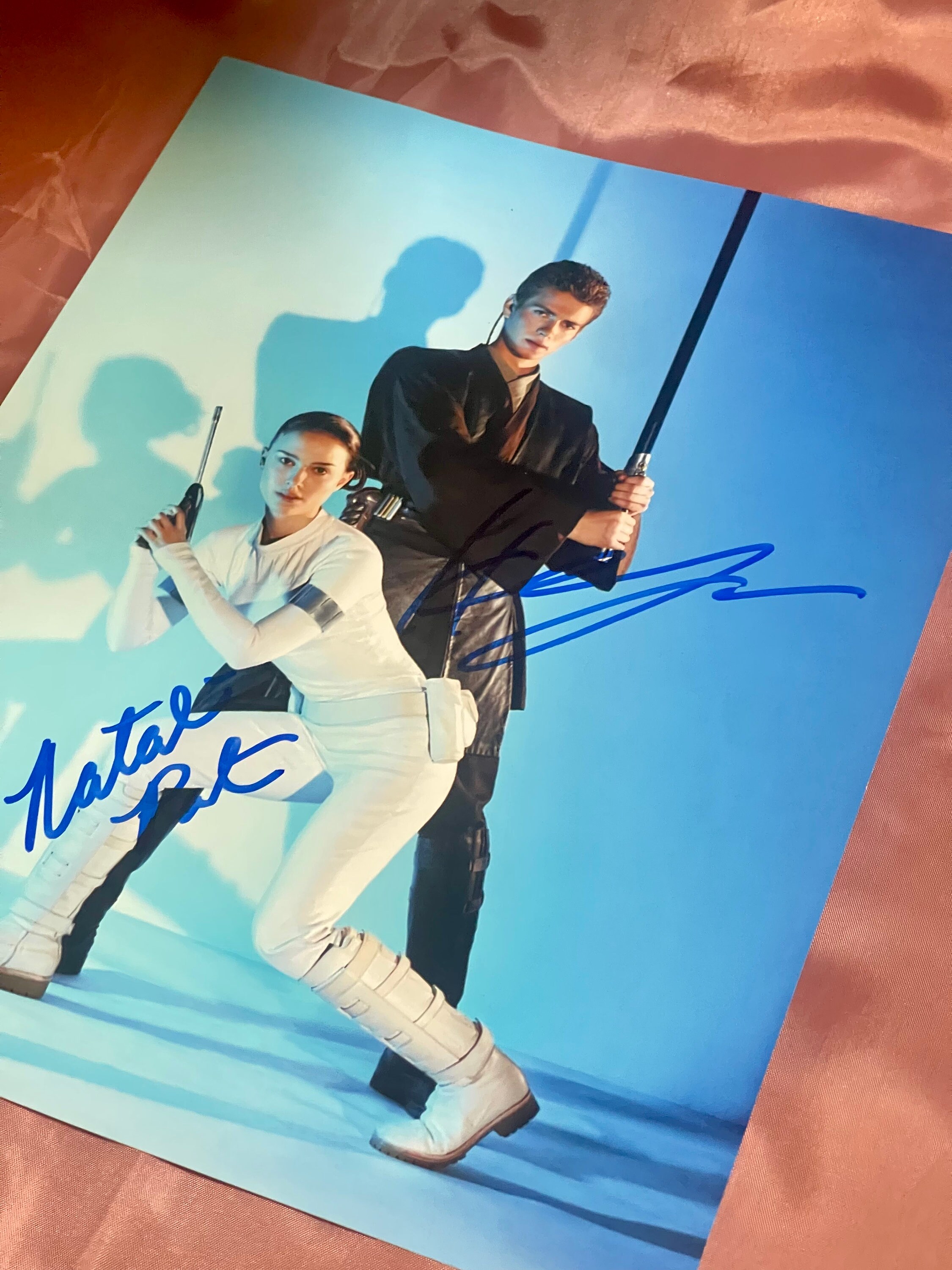 ヘイデン・クリステンセンとナタリー・ポートマン - 本物の直筆サイン