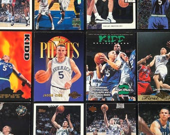 Jason Kidd - Lot of 18 Cards - 1993-96 - Rookies / SP’s/ Inserts / Base Cards & More  - Mint Condition - Dallas Mavericks - Vintage Gems!!