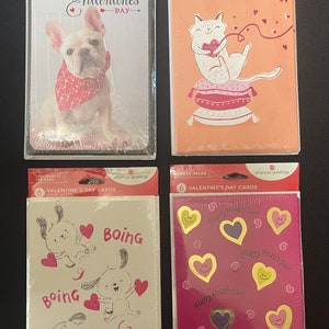 4 - 6 pak diverse Valentijnsdag kaarten. Nieuw, nog steeds in het pakket, en gelijk aan 24 in totaal - Fantastic Deal! - Zie foto's