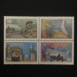 Canada Stamp - # 1107i - 1986 - MNH - VF - .34 cent - Plate Block - Henry Hudson - Lovely Vintage Piece!