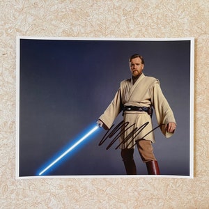 Ewan McGregor - Genuine Hand Signed 8x10 Authentic Autographed Photo - Obi-Wan Kenobi - Star Wars Master Jedi - Absolute Gem!
