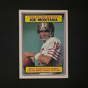 1983 Topps Plattenbrecher - Joe Montana Football Karte - # 4 - Mint / NM - 9.0-10 Grade for Sure - Rare Gem!  Schau doch mal hin!