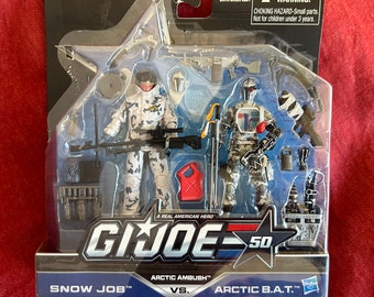 GI Joe 50th Anniversary - Snow Job & Arctic B.A.T. Figure Pack - 2014 / Hasbro - NIB! - Gem!