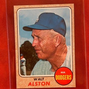 1969 Topps - Walt Alston - kaart # 472 - Nieuwstaat/scherpe staat/10 Grade - Los Angeles Dodgers Legend - Zie foto's - Vintage Old School-juweeltje!