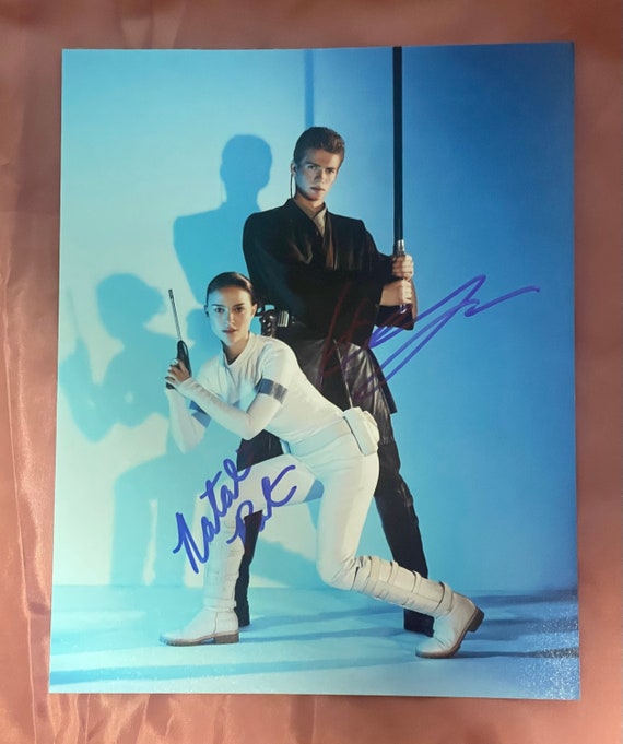 ヘイデン・クリステンセンとナタリー・ポートマン - 本物の直筆サイン