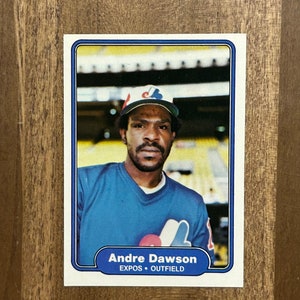 1982 Fleer Andre Dawson - Cartão nº 187 impecável/hortelã/limpo - Chicago Cubs - Montreal Expos e MLB Legend/All Star - Vintage Gem!!