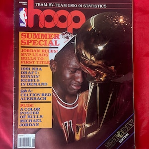 NBA Hoops Magazine - 1991 Summer Special/NBA Today Edition - Michael Jordan - 1st Championship/Chicago Bulls - Good Shape/Rare Vintage Gem!!