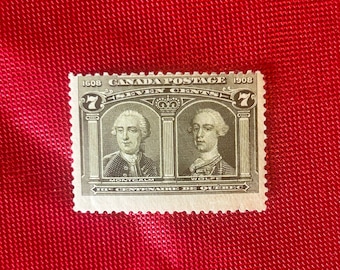 Canada Stamp - Scott # 100 -  7 cent - Montcalm & Wolf - 1908 - MOGH - Very Fine - General Issue - CV 180.00 - Lovely Rare Vintage Gem!