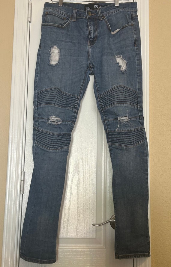 Womens RSQ Jeans London Skinny 32x32 Distressed Sharp and in Great Shape  Gem 