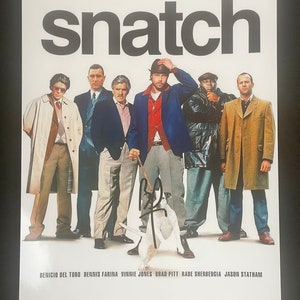 Brad Pitt from the movie “Snatch” - Genuine Hand Signed 8x11 Authentic Autographed Photo - Award Winning Actor & Producer