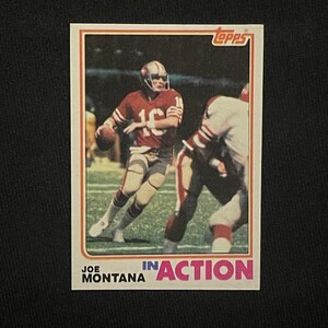 Joe Montana 1982 Topps &quot;In Action&quot; # 489 - Near Mint - Legendäre San Francisco 49ers QB - Schau doch mal hin!