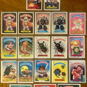 Lote (A) de 20 tarjetas de Garbage Pail Kid - 1986-1988 Series 2, 3 y 4. Estado impecable - ¡Grandes clásicos! - Roy Bot, Karate Kate, Charlotte Web +