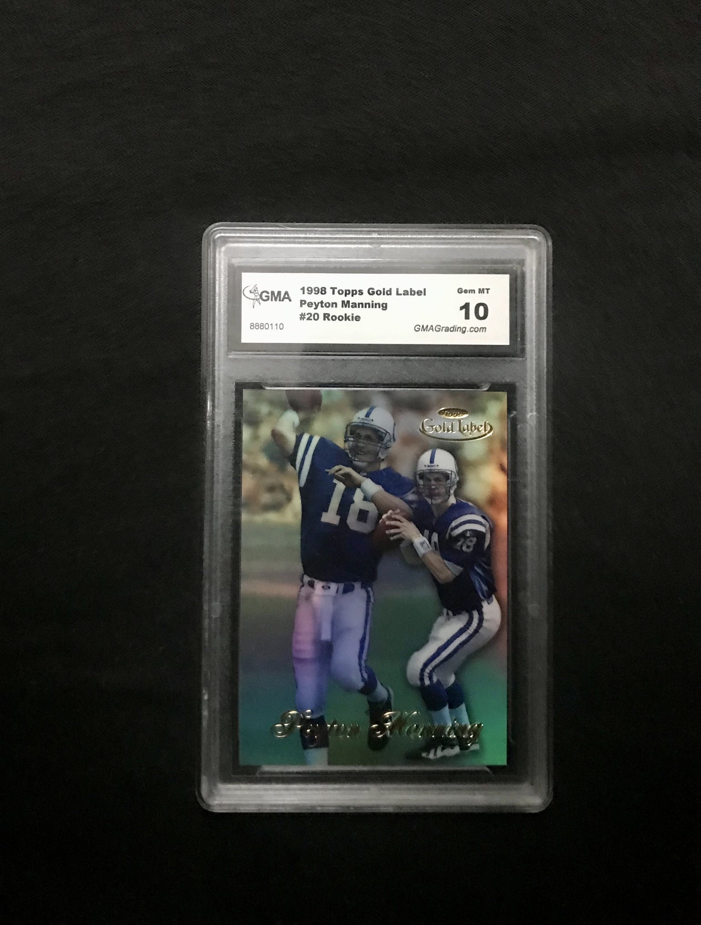 1998 Topps Gold Label Peyton Manning Rookie Card 20 GMA10 - Etsy