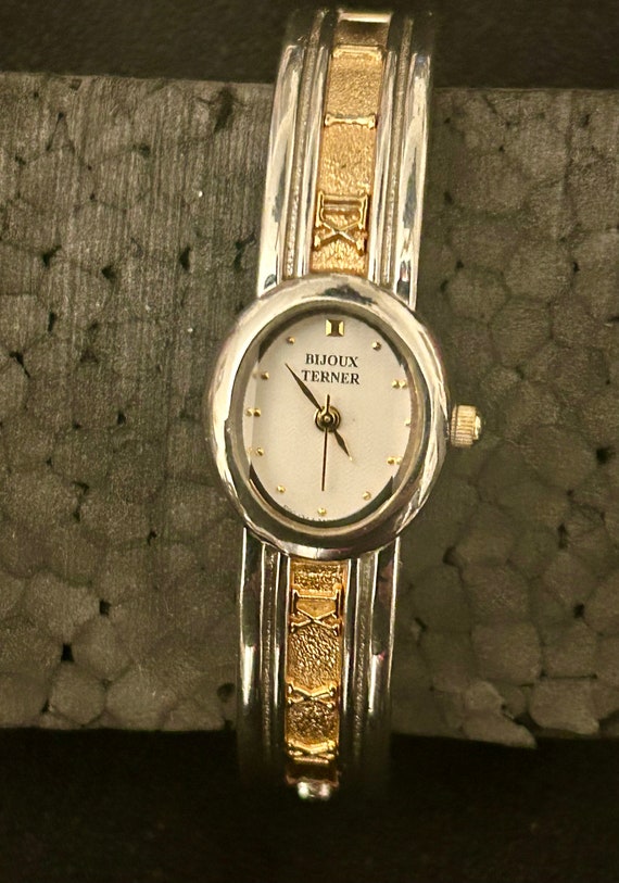 Vintage Bijoux Terner Silver Gold Tone Roman Numeral Band Ladies Watch Japan Movt No A17441 Excellent Condition Vintage Gem Etsy Australia