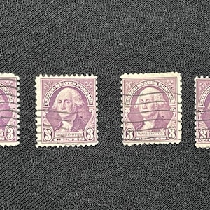 US Stamp - Scott # 720 - 3 cent - Lot of 3 - Violet & White - MNH - George Washington - Gen. Issue 1932 - (Lot GW3A)-  Sharp!  Vintage Gem!