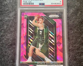 2018-19 Panini Prizm Basketball - Donte DiVencenzo - Tarjeta de novato Pink Ice Prizm n.° 246 - PSA 9 - Mint - Minnesota Timberwolves - ¡Una joya rara!