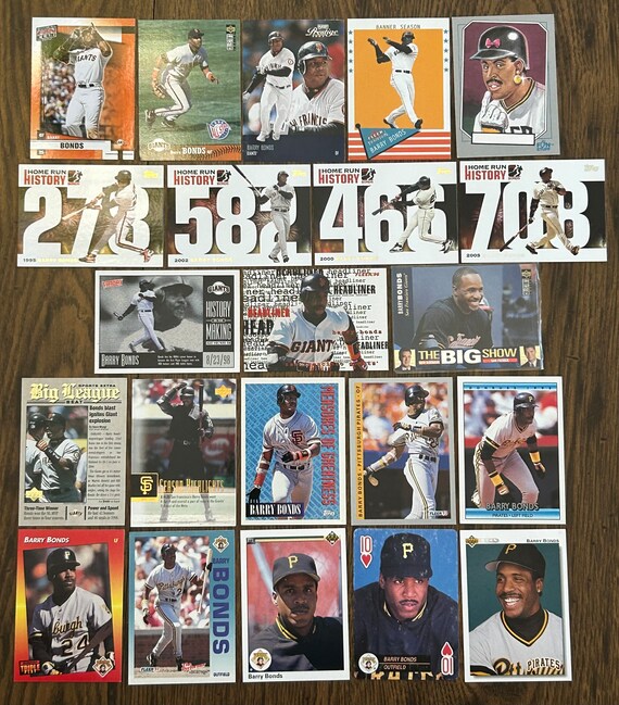 Barry Bonds - Lot of 22 Cards - 2001-1990 - Mint & Clean! Classic Basic's  and Rare Inserts + - Check 'em' Out!! - Vintage Gems! - Etsy UK