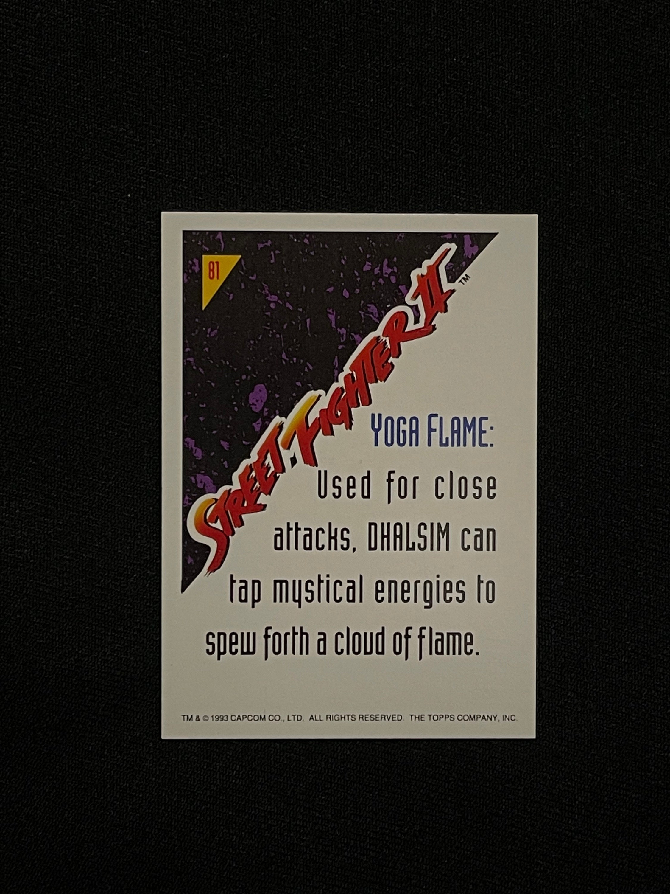 1993 Topps / Capcom ストリートファイター II - ダルシム カード