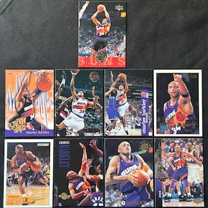 Charles Barkley - Lote de 9 cartas - Base/Insertos especiales + - Cobertura del año 1993-96 - Cartas en perfecto estado - ¡Lote de leyendas de los Phoenix Suns! ¡Joyas antiguas de PHX!