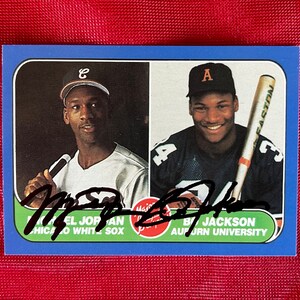 michael jordan and bo jackson baseball card