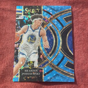 2023-24 Panini Select Basketball - Brandin Podziemski - Tarjeta de novato Prizm Disco azul - N.º 104 - N.º 59/99 - Estado impecable - ¡Una joya rara!