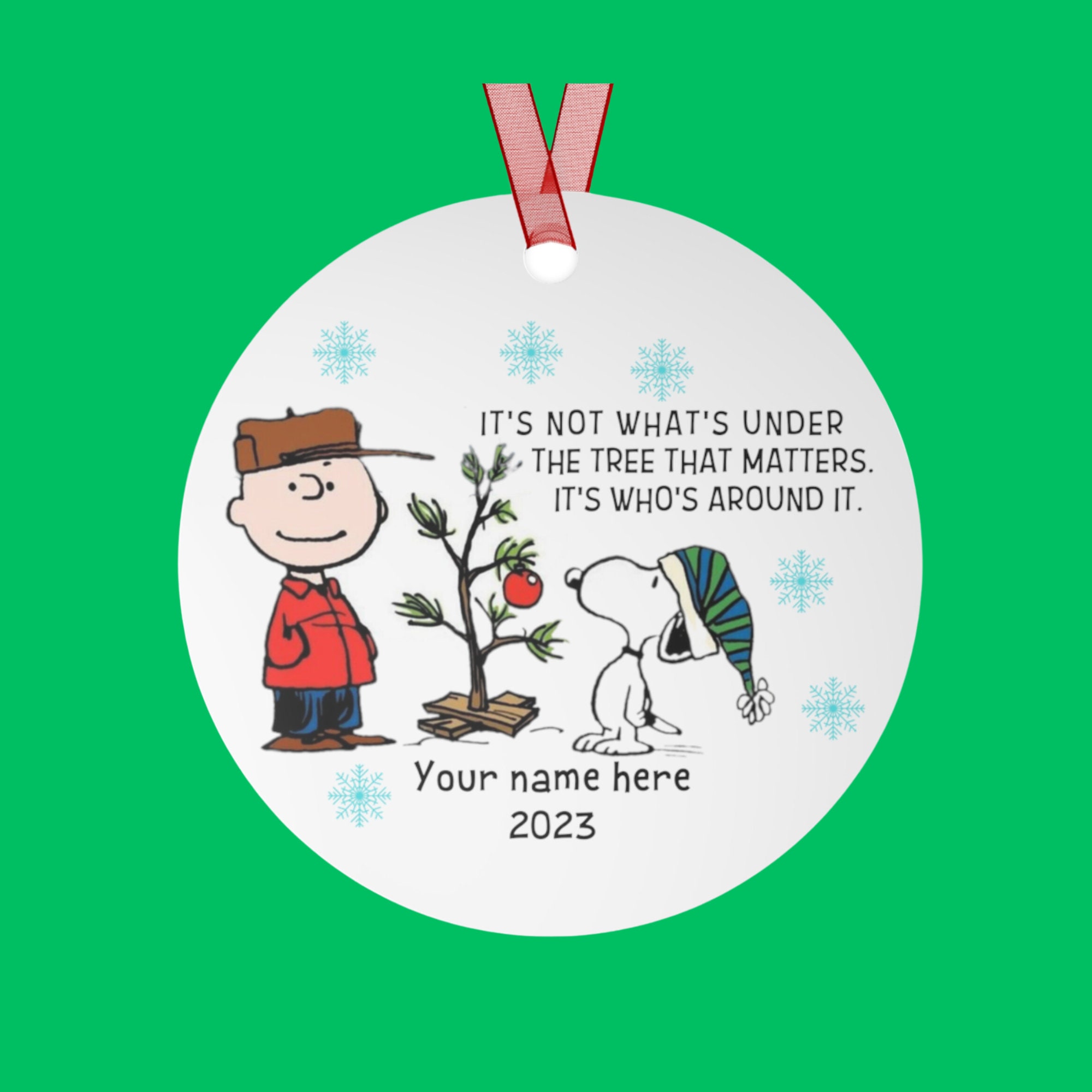 Retro Charlie Brown Christmas Personalized Ornament - Etsy