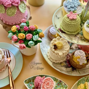 PDF Häkelanleitung für Tee-Party-Desserts: Amigurumi Süßigkeiten (Digitaler Download)