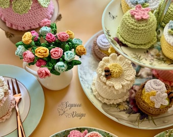 Crochet Tea Party Desserts PDF Pattern: Amigurumi Sweets (Digital Download)