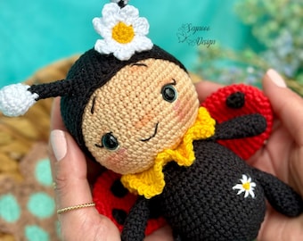 Patron PDF coccinelle au crochet, modèle mignon coccinelle Amigurumi, modèle mignon coccinelle