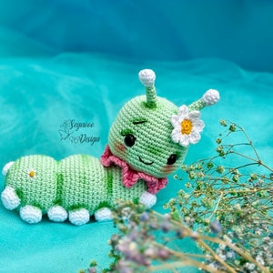 Amigurumi little caterpillar toy