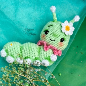 Crochet caterpillar toy pattern