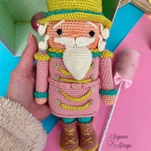 Crochet Nutcracker Pattern, Cute Nutcracker Toy Pattern, Colourful Christmas Nutcracker Pattern image 4