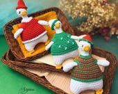 Christmas Crochet Goose Amigurumi Toy Pattern (PDF)