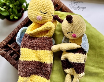 Crochet Bee Lovey PDF Pattern: Amigurumi Snuggle Toy (Beginner-Friendly)
