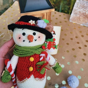 Crochet Snowman Pattern, Amigurumi Snowman English Pattern