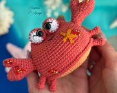 Crochet Cute Crab PDF Pattern, Amigurumi Crab Pattern, Cute Crab Pattern