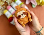 Crochet Sloth Pattern, Amigurumi Sloth Pattern, Cute Sloth PDF Pattern, Little Sloth PDF Pattern