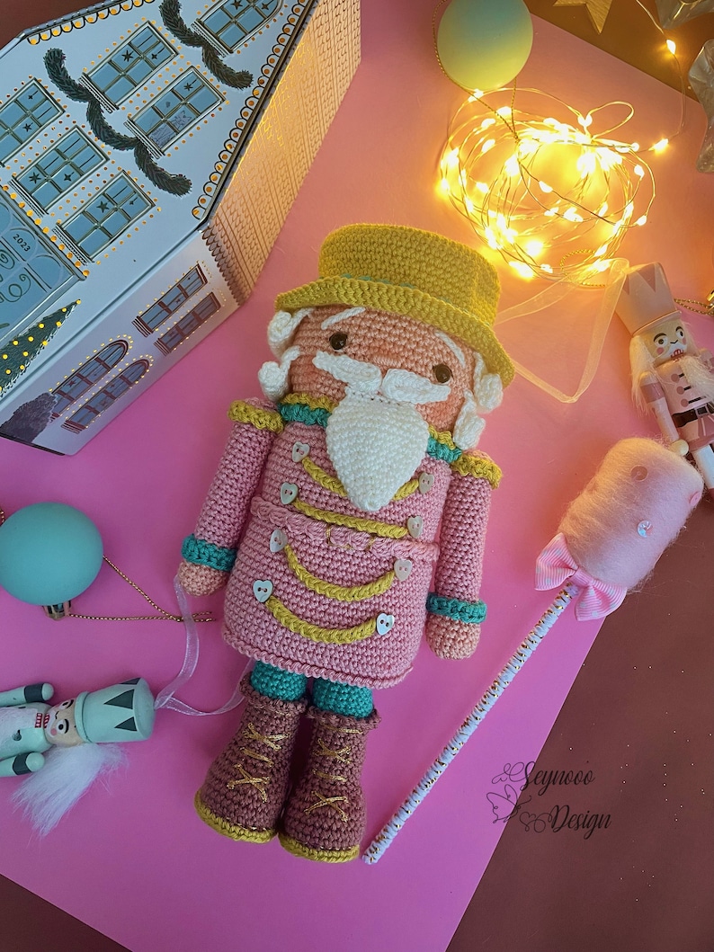 Crochet Nutcracker Pattern, Cute Nutcracker Toy Pattern, Colourful Christmas Nutcracker Pattern image 7