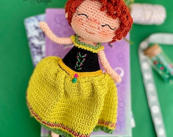 Crochet Princess Doll: Handmade Amigurumi Toy (8.5 inches)