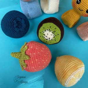 Joli motif escargot Amigurumi, motif jouet escargot au crochet, motif escargot fruité image 8