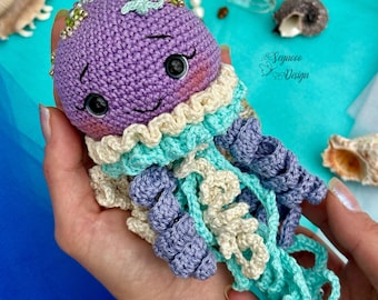 Crochet Jellyfish PDF Pattern, Amigurumi Jellyfish Pattern, Cute Jellyfish PDF Pattern