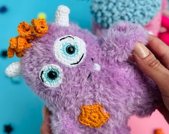 Crochet Monster Plushie Pattern, Amigurumi Toy (PDF Pattern)