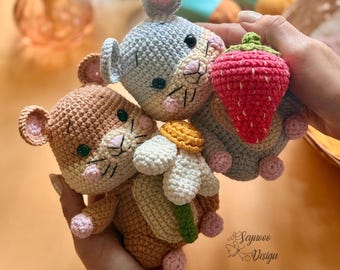 Crochet Hamsters Pattern PDF, Amigurumi Hamster Tutorial, Hamster Plush Toy Beginner Friendly