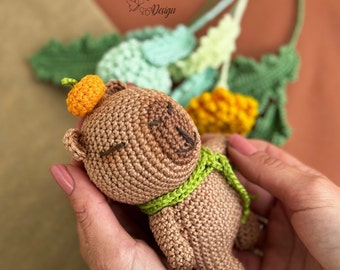 Modèle de jouet capybara au crochet, animal amigurumi (modèle PDF)