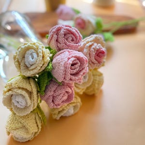 Crochet Rose Bouquet PDF Pattern: Amigurumi Flower DIY