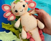 Crochet Cute Axolotl PDF Pattern, Cute Axolotl Pattern, Amigurumi Axolotl Toy Pattern