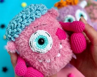 Crochet Monster Pattern, Cute Monster Plushie Pattern, Amigurumi Monster Pattern